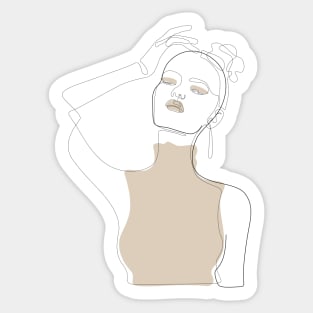 Beige Touch Sticker